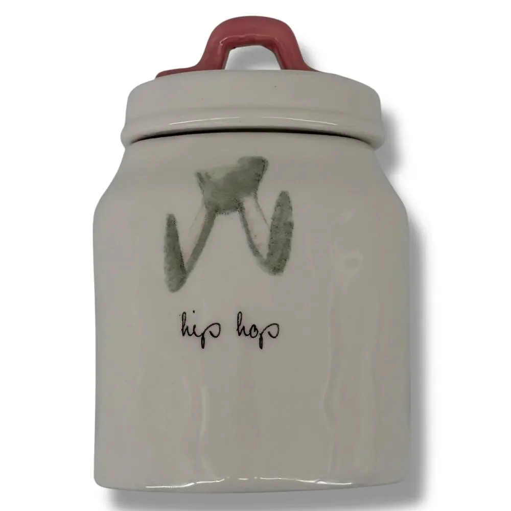 Rae Dunn Hip Hop Bunny Easter Canister Jar Artisan Collection by Magenta